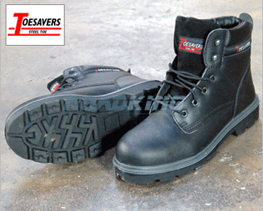 Toesavers Black Leather Safety Boot