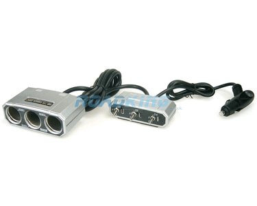 3 Way Cigar Adaptor with Switches | 12v / 24v