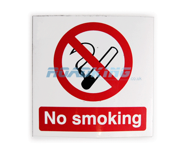 No Smoking Sticker - 10cm x 10cm