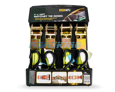 4 Piece Ratchet Tie-Down Set