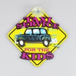 3D Car Window Sucker Sign - Taxi Service for the Kids