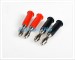 4mm Speaker Banana Plugs |  Red & Black | 4 Pack