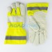 Hi-Viz Fluorescent Leather Gloves | Yellow