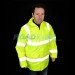 Hi-Vis Long Parka Jacket | Yellow