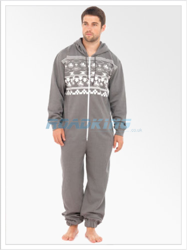 Mens Fairilse Hooded Onesie | All In One Grey
