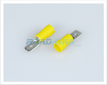 Male Cable Terminals | Insulated Yellow Male Terminals 2.5 - 6.0mm | 100 Pcs