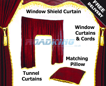 Truck Curtains Red And Gold Velvet Roadking Co Uk