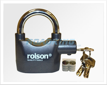 Rolson Heavy Duty Alarm Padlock | 110dB Siren Alarm