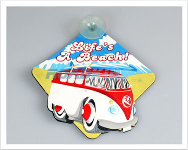 3D Car Window Sucker Sign - Lifes a Beach