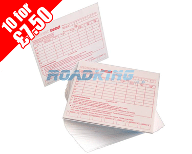 10 x Weekly Tachograph Envelopes