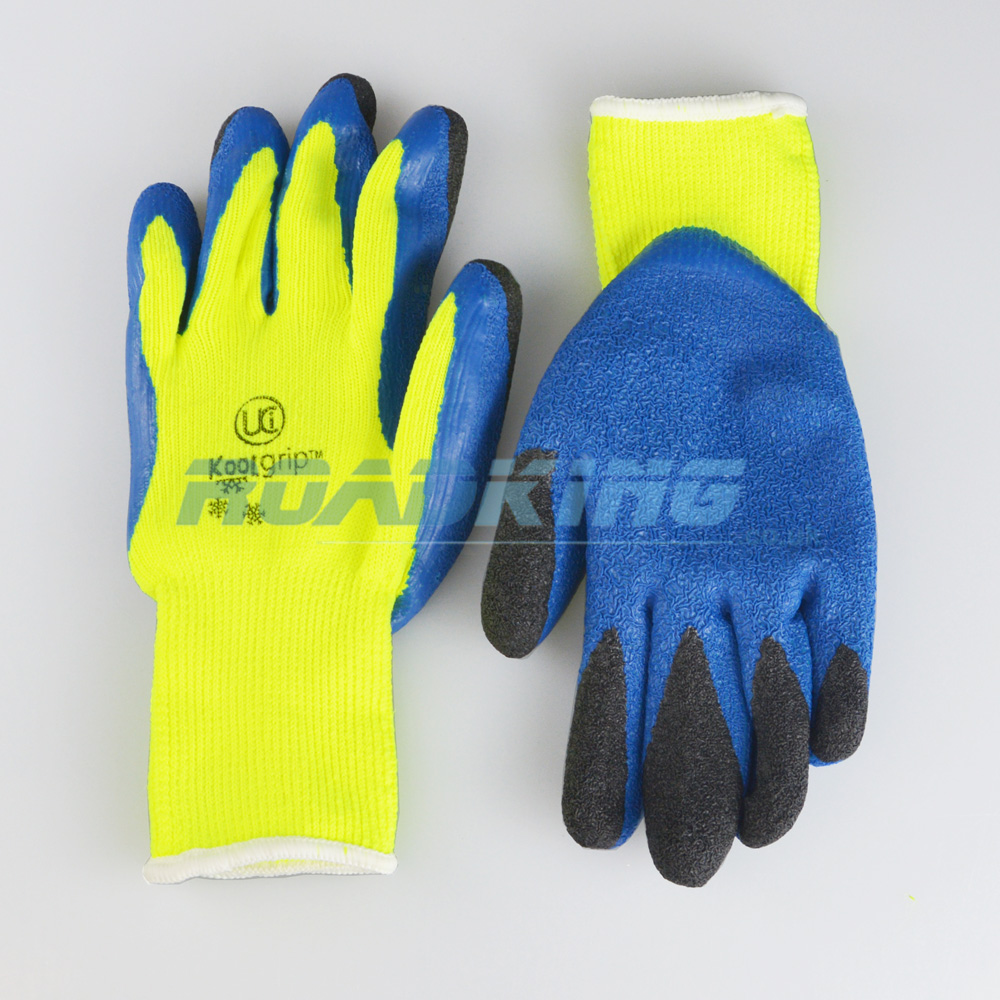 KOOLgrip™ Hi-Viz Latex Knit Heat & Cold Protection Gloves | Fleece Lined