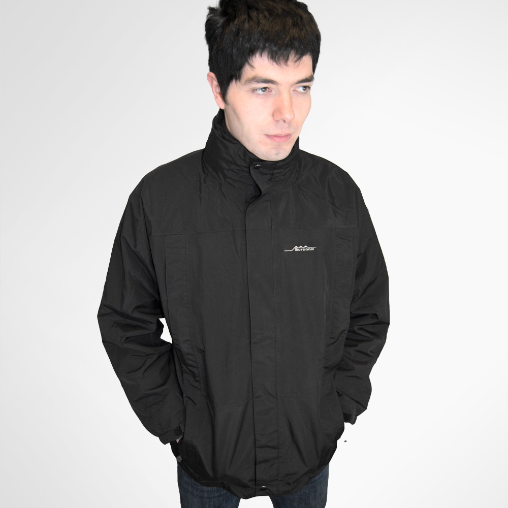 Mens 3-in-1 Waterproof Jacket | Warm Coat & Fleece Jacket | Black