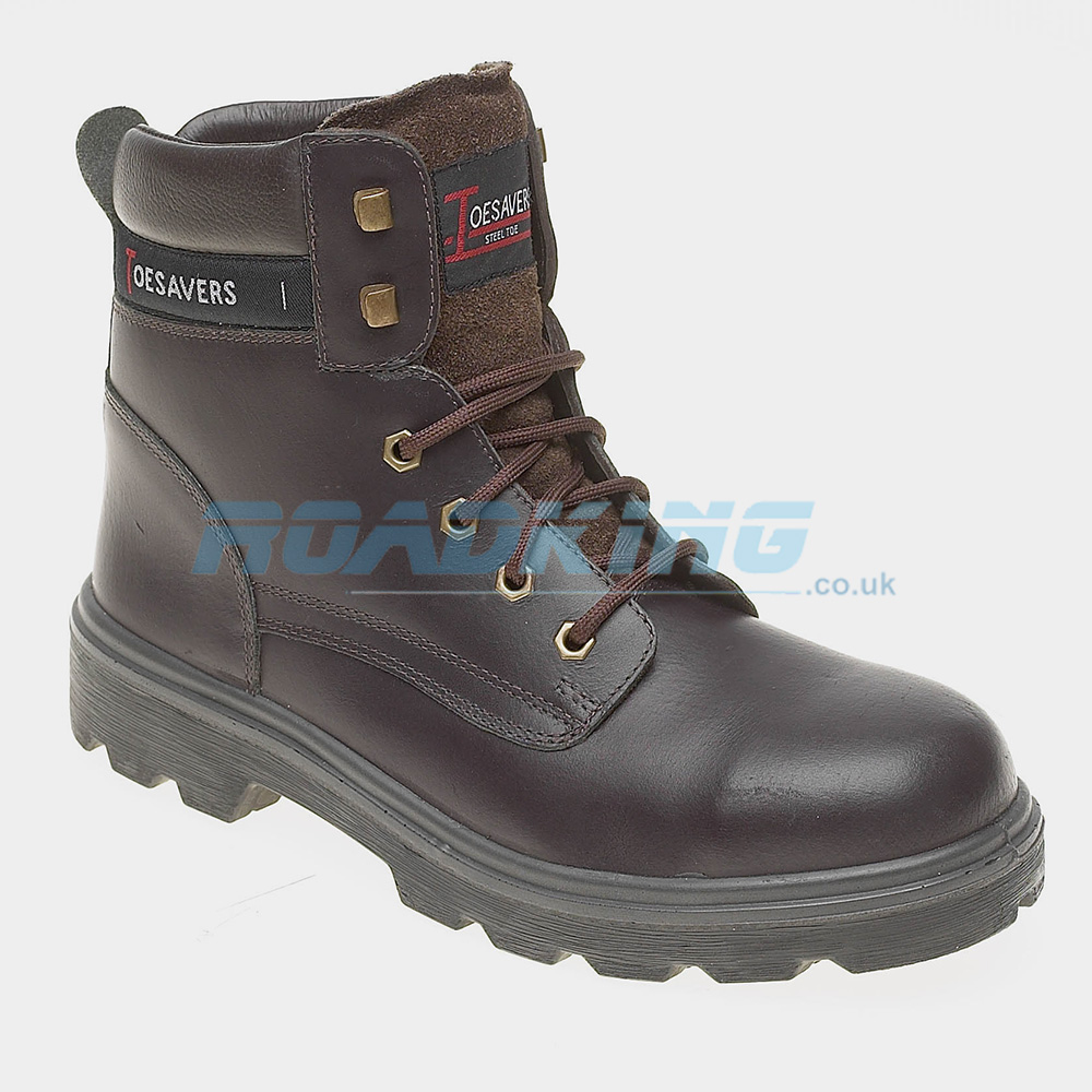 Toesavers Leather Safety Boot | Brown