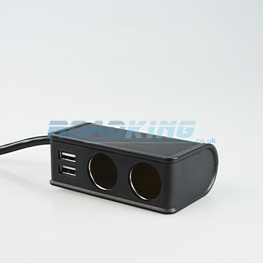 2-Way Socket with Dual USB & Switch Panel | 12v & 24v