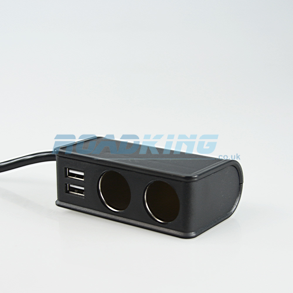 12V Cigarette Lighter Double Socket Adaptor