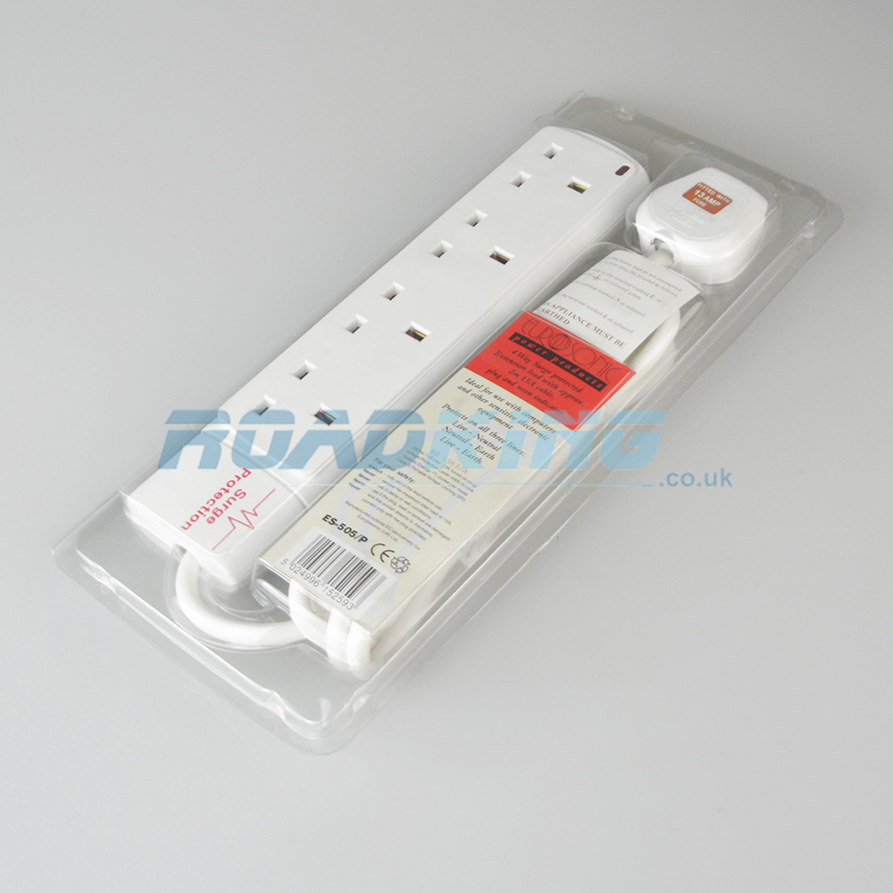 Kenable 4-Gang Mains Extension Reel - 50 Meter Cable, 13 Amp, With Thermal Cut-Off Safety Switch