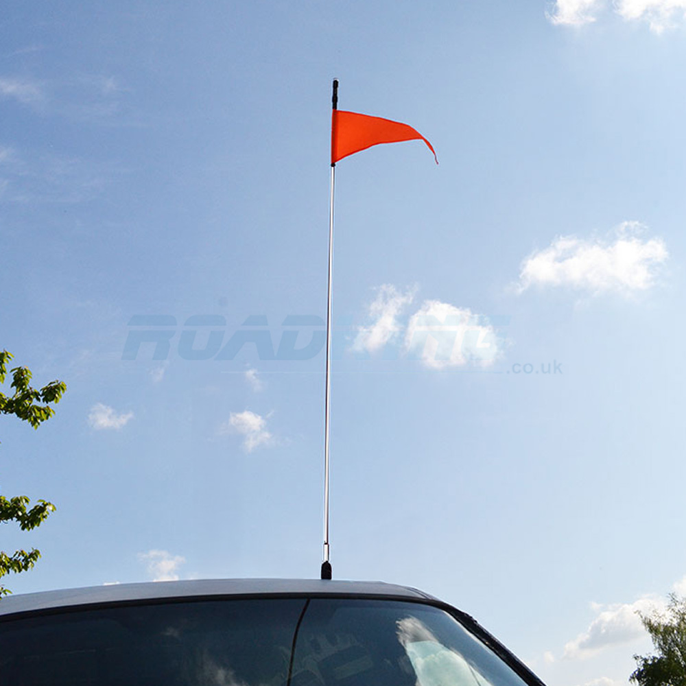 Safety Flag 6ft White Stick | Buggy Whip