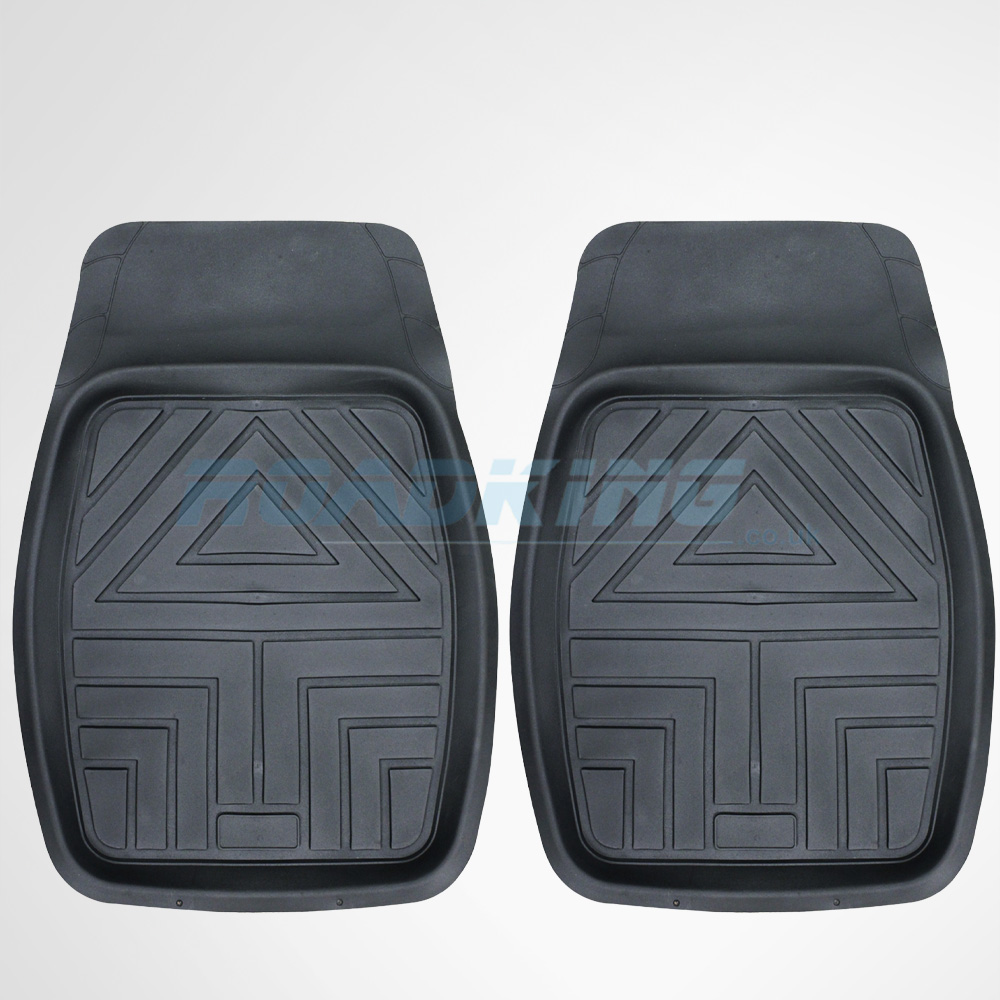 Clear Car Floor Mats Metallic Finish Non-Slip Rubber Backing Floor Mats - Full Set Black Floor Mats For SUV - Foto 11
