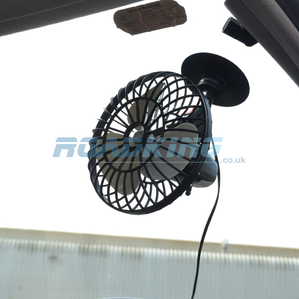 12v Cooling Fan | 5 Inch Fan with Suction Cup | ROADKING.co.uk