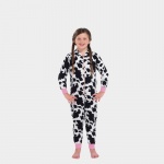 Girls Cow Hooded Cotton Onesie | All In One | Age 10-11