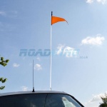 Safety Flag 6ft White Stick | Buggy Whip
