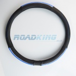 Truck Steering Wheel Cover PU | Black & Blue | 44-46cm